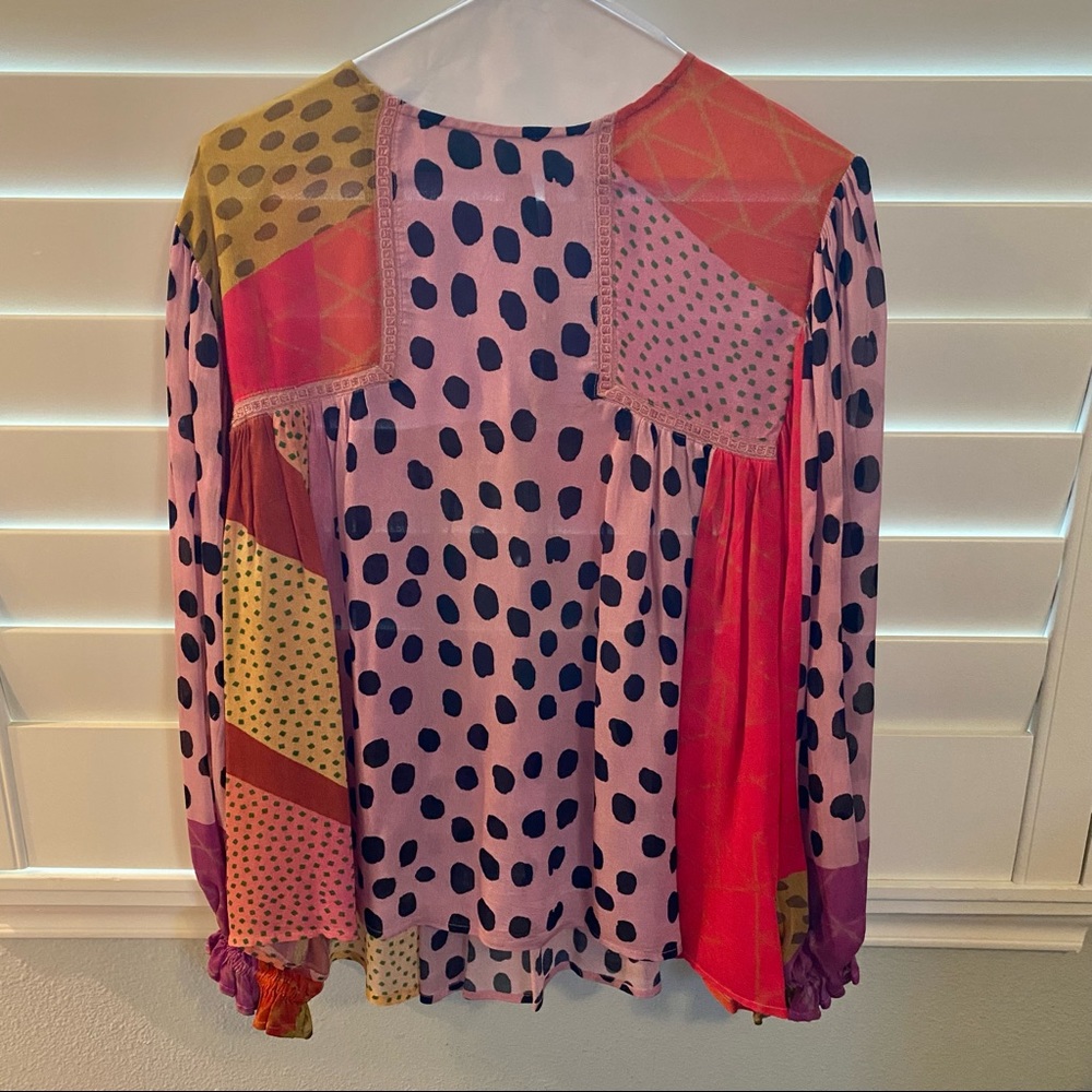 Anthropologie- Bl-nk Miranda Peasant Blouse
